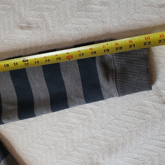 Mini Boden Boys Gray Stripe Henley Pullover Sweatshirt, 11-12Y - Picture 11 of 11